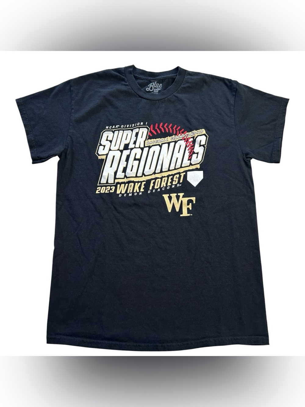 Wake Forest Demon Deacons Baseball 2023 Super Regionals Men’s T-Shirt Omaha sz M